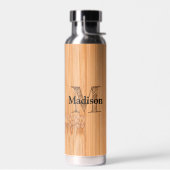 Koel lichtbruin bamboehout waterfles (Links)