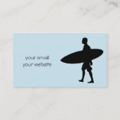 Koel Lichte Blauwe Instructeur van het Surf Visitekaartje (Achterkant)