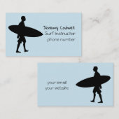 Koel Lichte Blauwe Instructeur van het Surf Visitekaartje (Voorkant / Achterkant)
