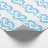 Koel liefdesgrafisch, blauw cadeaupapier (Hoek)