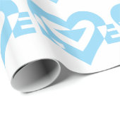 Koel liefdesgrafisch, blauw cadeaupapier (Rol Hoek)