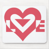 Koel liefdesgrafisch, kersroze muismat (Voorkant)