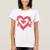 Koel liefdesgrafisch, kersroze t-shirt (Voorkant)