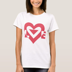 Koel liefdesgrafisch, kersroze t-shirt