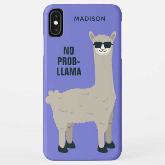 Koel Llama-aangepaste naam en draagtassen voor kle Case-Mate iPhone Case (Achterkant)