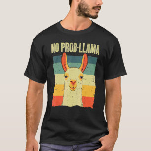Koel Llama voor mannen Geen Prob Llama Alpaca Boer T-shirt
