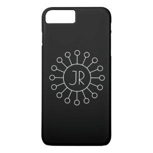 Koel  Logo Stijl Monogram   Zwart-wit iPhone 8/7 Plus Hoesje