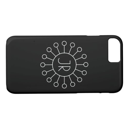 Koel  Logo Stijl Monogram | Zwart-wit Case-Mate iPhone Case (Achterkant (Horizontaal))