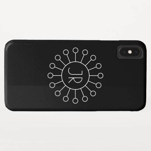 Koel  Logo Stijl Monogram | Zwart-wit Case-Mate iPhone Case (Achterkant (horizontaal))