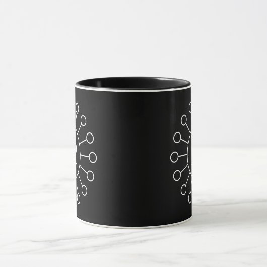 Koel  Logo Stijl Monogram | Zwart-wit Mok (Midden)