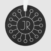 Koel  Logo Stijl Monogram | Zwart-wit Ornament (voorkant)