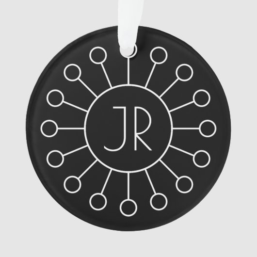 Koel  Logo Stijl Monogram | Zwart-wit Ornament (voorkant)