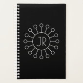 Koel  Logo Stijl Monogram | Zwart-wit Planner (Voorkant)