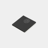 Koel Logo Stijl Monogram | Zwart-wit Post-it® Notes (Schuin)