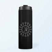 Koel  Logo Stijl Monogram | Zwart-wit Thermosbeker