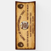 Koel  look Baseball Banner Jouw tekst-kleuren (Verticaal)