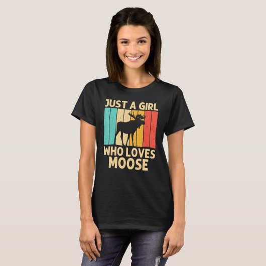 Koel los Kind Moose Alaska Moose Elk Hu T-shirt (Voorkant volledig)