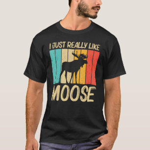 Koel los voor mannen Moose Alaska Moose Elk Hu T-shirt