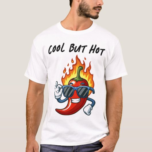 Koel maar warm voor de liefhebber van pittig eten t-shirt (Voorkant)