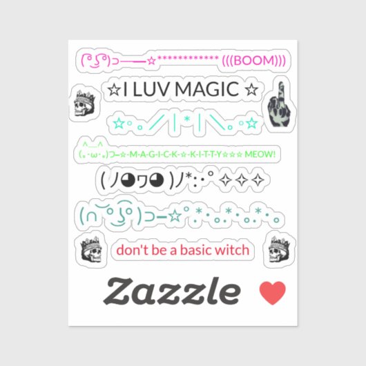 Koel Magische iPhone Stickers voor Rug van Telefoo (Vel)