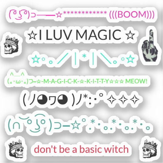 Koel Magische iPhone Stickers voor Rug van Telefoo (Voorkant)