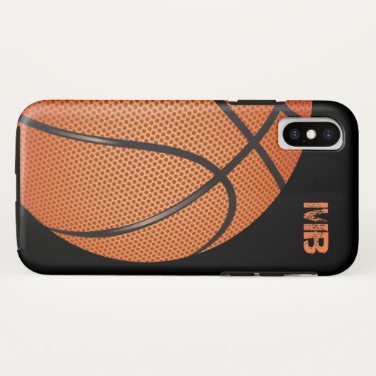 Koel Mannen Basketball Monogram Thema Case-Mate iPhone Case (Achterkant (horizontaal))