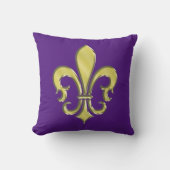 Koel Mardi Gras Fleur de Lis-ontwerp Kussen (Voorkant)