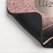 Koel marmer, glitter, hart op maat muismat (Hoek)