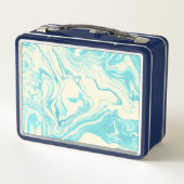 Koel marmer-ontwerp in Turquoise en Cream Custom (Achterkant)