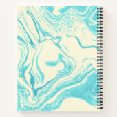 Koel marmer-ontwerp in Turquoise en Cream Custom Notitieboek (Achterkant)