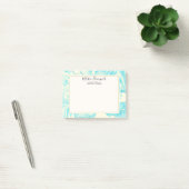 Koel marmer-ontwerp in Turquoise en Cream Custom Post-it® Notes (Kantoor)