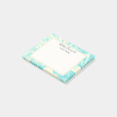 Koel marmer-ontwerp in Turquoise en Cream Custom Post-it® Notes (Schuin)