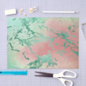 Koel marmer | Prachtig pastel koraal en ombre groe Tissuepapier (Craft)