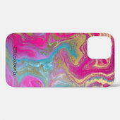 Koel marmer steen kleurrijke textuur glitters Case-Mate iPhone case (Achterkant (horizontaal))