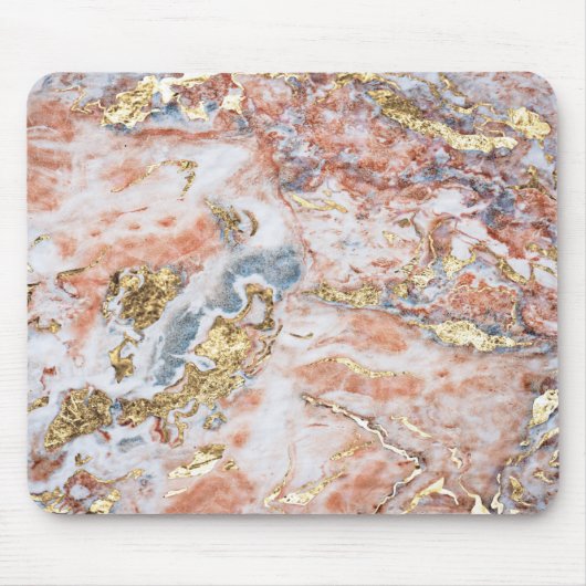 Koel marmeren goud glitters muismat (Voorkant)
