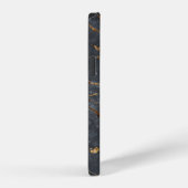 Koel marmeren stenen textuur grijs goud iPhone hoesje (Rechterkant)