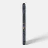 Koel marmeren stenen textuur grijs goud iPhone hoesje (Linkerkant)