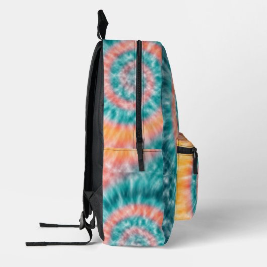 Koel Meisjesachtig Zeegroen Perzik Geel Tie Dye Ti Bedrukte Rugzak (Links)