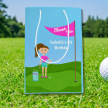 Koel meisjesgolf Thema Verjaardag Dank Je Zakken