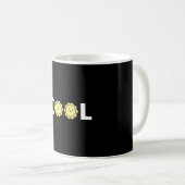 Koel met gele zon koffiemok (Voorkant rechts)