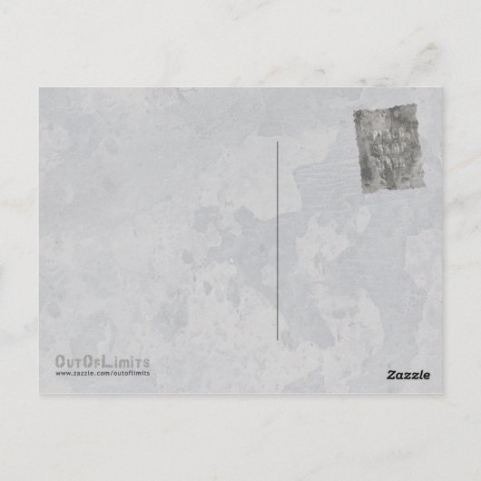 Koel met scheurtje briefkaart (Achterkant)