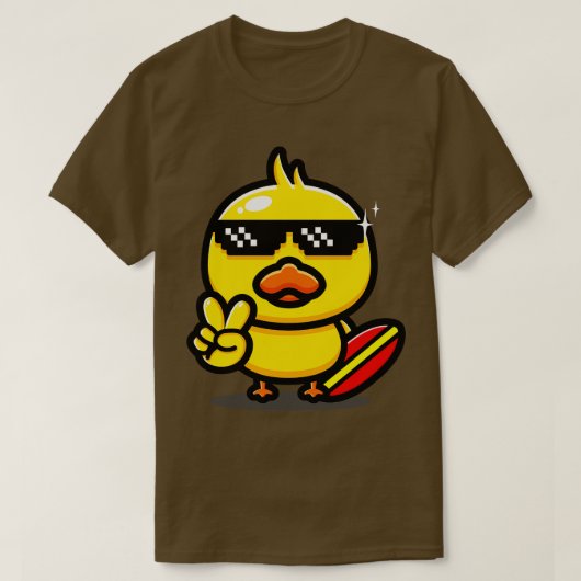 Koel met Surfboardzomervakantie T-shirt (Design voorkant)