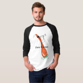 Koel met trompetspeling, met wortel t-shirt (Voorkant volledig)