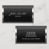 Koel Metalen Rand Chauffeur Visitekaartje (Voorkant / Achterkant)