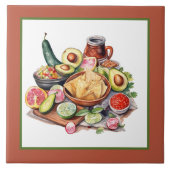 koel Mexicaans eten thuis Zakelijk crafting kerami Tegeltje (Voorkant)