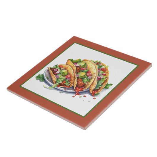 koel Mexicaans eten thuis Zakelijk crafting Tegeltje (Zijkant)