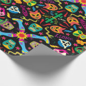 Koel Mexicaanse worstelaars klaar om te vechten en Cadeaupapier (Hoek)