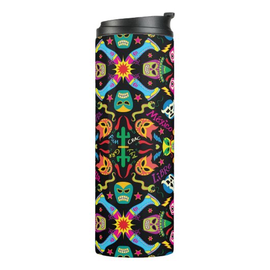 Koel Mexicaanse worstelaars klaar om te vechten en Thermosbeker (Gedraaid links)