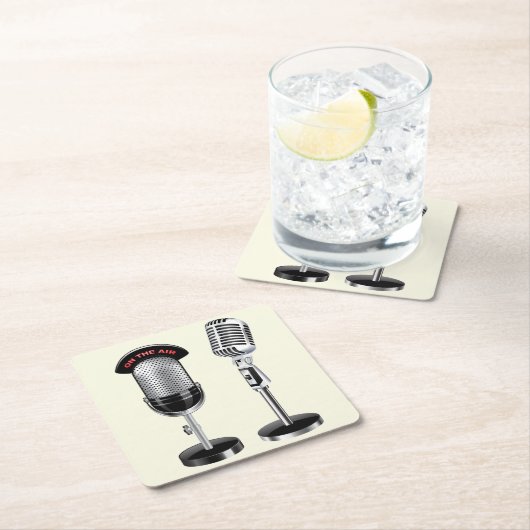 Koel microfoons kartonnen onderzetters (Insitu)