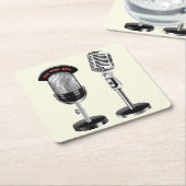 Koel  microfoons kartonnen onderzetters (Schuin)